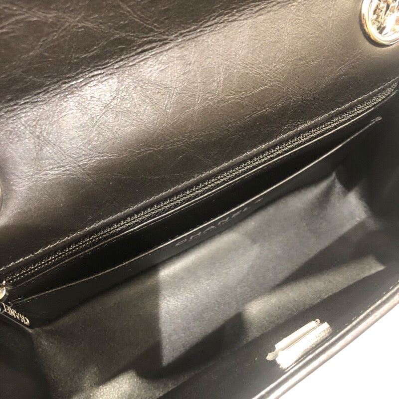シャネル CHANEL 2.55ミニフラップバッグVステッチ AS0874 ブラック シルバー金具 ラム レディース ショルダーバッグ シャネル CHANEL 2.55ミニフラップバッグVステッチ AS0874 ブラック