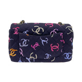 シャネル CHANEL マトラッセ20 A69900 ネイビー×マルチカラー ゴールド金具 ファブリック レディース ショルダーバッグ