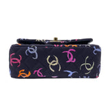 シャネル CHANEL マトラッセ20 A69900 ネイビー×マルチカラー ゴールド金具 ファブリック レディース ショルダーバッグ