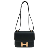 エルメス HERMES コンスタンス3ミニ W刻 ブラック ピンクゴールド金具 エプソン レディース ショルダーバッグ