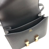 エルメス HERMES コンスタンス3ミニ W刻 ブラック ピンクゴールド金具 エプソン レディース ショルダーバッグ