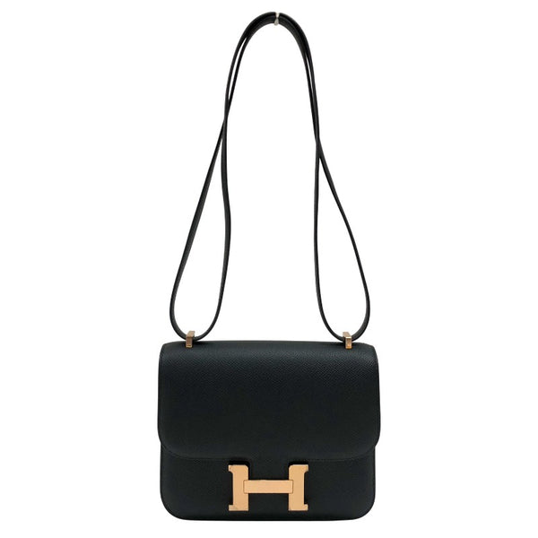 エルメス HERMES コンスタンス3ミニ W刻 ブラック ピンクゴールド金具 エプソン レディース ショルダーバッグ エルメス HERMES コンスタンス3ミニ W刻 ブラック ピンクゴールド金具