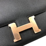 エルメス HERMES コンスタンス3ミニ W刻 ブラック ピンクゴールド金具 エプソン レディース ショルダーバッグ