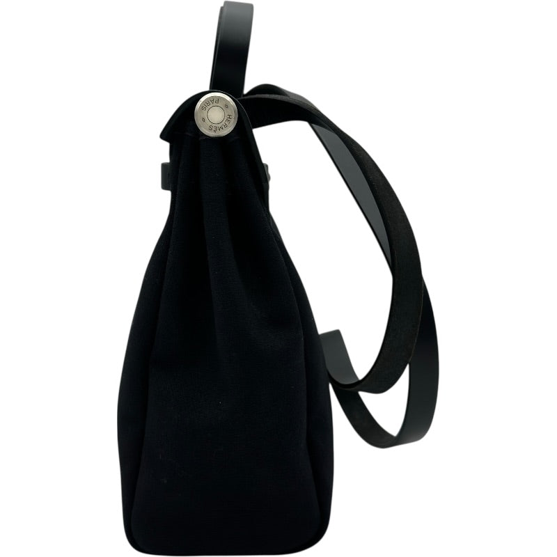 エルメス HERMES エールバッグPM □G刻 ブラック SV金具 トワル