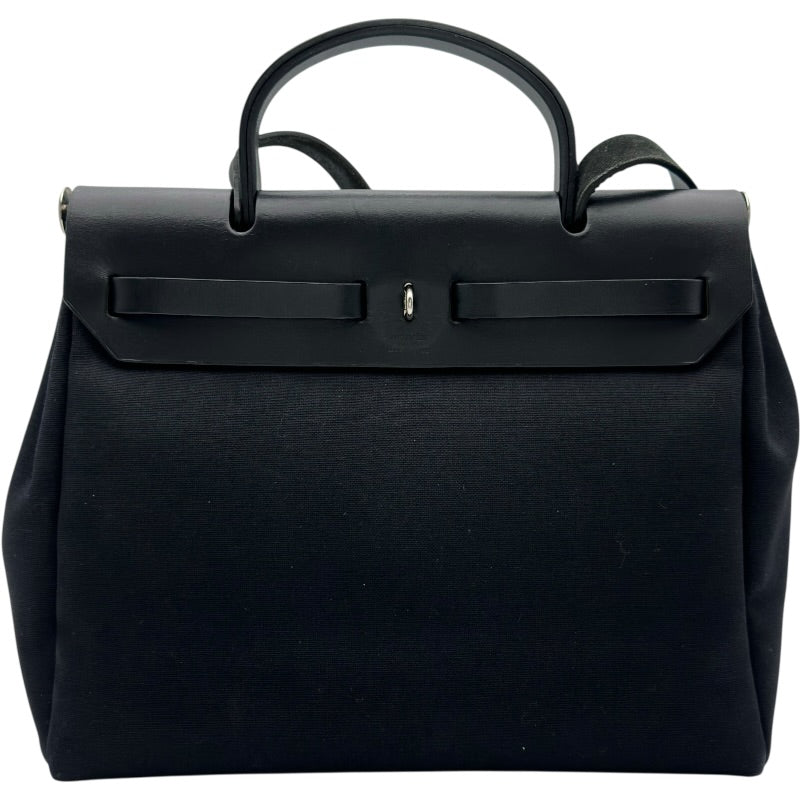 エルメス HERMES エールバッグPM □G刻 ブラック SV金具 トワル