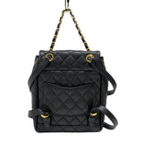 シャネル CHANEL マトラッセ バックパック A91121 ブラック ゴールド金具 ラムスキン レディース リュック デイパック