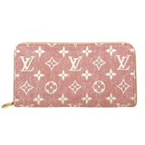 ルイ・ヴィトン LOUIS VUITTON ジッピー・ウォレット M81182 ピンク　ゴールド金具 モノグラム・デニム レディース 長財布