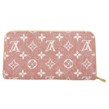 ルイ・ヴィトン LOUIS VUITTON ジッピー・ウォレット M81182 ピンク　ゴールド金具 モノグラム・デニム レディース 長財布