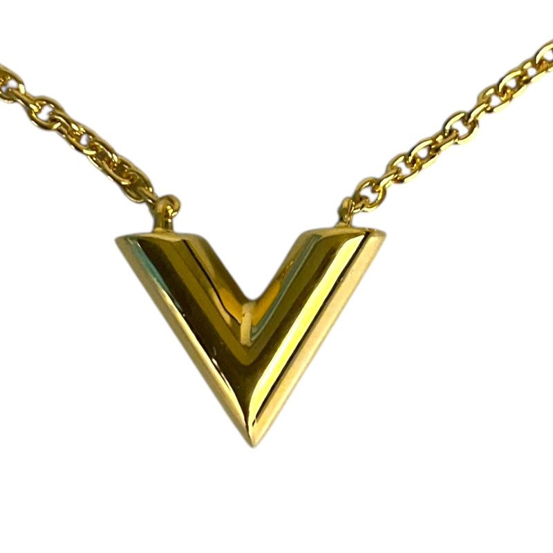ルイ・ヴィトン LOUIS VUITTON ｴｯｾﾝｼｬﾙV ﾈｯｸﾚｽ ゴールド メタル
