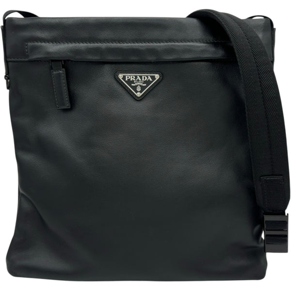 プラダ PRADA ナッパレザーショルダーバッグ 2VH055 ブラック レザー
