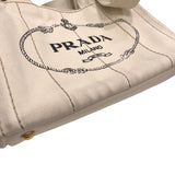 プラダ PRADA カナパハンドバッグ B2439G アイボリー キャンバス レディース ハンドバッグ
