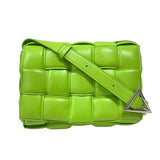 ボッテガ・ヴェネタ BOTTEGA VENETA パデットカセット ショルダーバッグ アシットグリーン レザー レディース