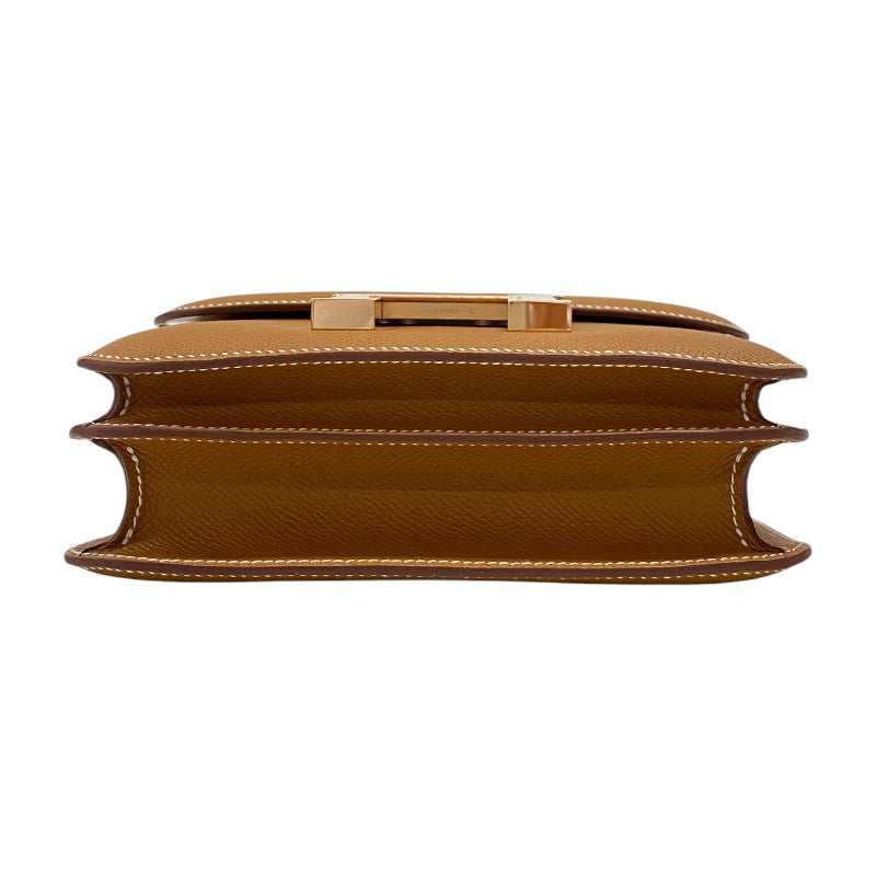 エルメス HERMES レザーショルダーバッグ ゴールド金具 レディース エルメス HERMES コンスタンス3 ミニ K刻 ゴールド ピンクゴールド金具