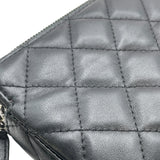 シャネル CHANEL マトラッセチェーンウォレット A82528 27番台 ブラック SV金具 ラムスキン レディース ウォレットチェーン