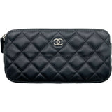 シャネル CHANEL マトラッセチェーンウォレット A82528 27番台 ブラック SV金具 ラムスキン レディース ウォレットチェーン