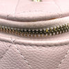 シャネル CHANEL マトラッセ スモールヴァニティケース AP1341 31番台 ピンク GD金具 キャビアスキン レディース ショルダーバッグ