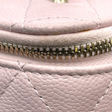シャネル CHANEL マトラッセ スモールヴァニティケース AP1341 31番台 ピンク GD金具 キャビアスキン レディース ショルダーバッグ