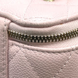 シャネル CHANEL マトラッセ スモールヴァニティケース AP1341 31番台 ピンク GD金具 キャビアスキン レディース ショルダーバッグ