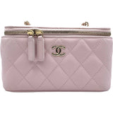 シャネル CHANEL マトラッセ スモールヴァニティケース AP1341 31番台 ピンク GD金具 キャビアスキン レディース ショルダーバッグ
