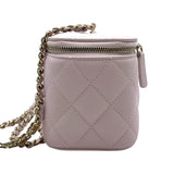 シャネル CHANEL マトラッセ スモールヴァニティケース AP1341 31番台 ピンク GD金具 キャビアスキン レディース ショルダーバッグ