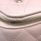 シャネル CHANEL マトラッセ スモールヴァニティケース AP1341 31番台 ピンク GD金具 キャビアスキン レディース ショルダーバッグ