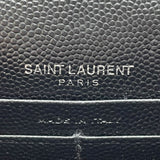 サンローラン SAINT LAURENT カサンドラ エンベロープ チェーンウォレット 393953 ブラック シルバー金具 グレインカーフ レディース ショルダーバッグ
