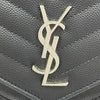 サンローラン SAINT LAURENT カサンドラ エンベロープ チェーンウォレット 393953 ブラック シルバー金具 グレインカーフ レディース ショルダーバッグ