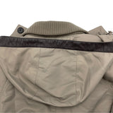 エルメス HERMES レザー切替ナイロンフーデッドコート ベージュ ナイロン/レザー メンズ ミリタリーコート