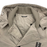 エルメス HERMES レザー切替ナイロンフーデッドコート ベージュ ナイロン/レザー メンズ ミリタリーコート