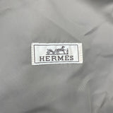 エルメス HERMES レザー切替ナイロンフーデッドコート ベージュ ナイロン/レザー メンズ ミリタリーコート