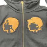 ルイ・ヴィトン LOUIS VUITTON ×NIGO ジップアップフーディ HTY70W ブラック コットン メンズ パーカー