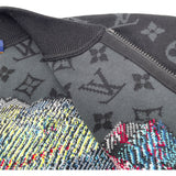 ルイ・ヴィトン LOUIS VUITTON モノグラムグラフィットニットブルゾン HNN22W ブラック コットン メンズ ブルゾン