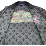ルイ・ヴィトン LOUIS VUITTON モノグラムグラフィットニットブルゾン HNN22W ブラック コットン メンズ ブルゾン