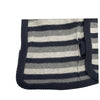 シャネル CHANEL ボーダーカシミヤニットカーディガン P27618 グレー カシミヤ レディース カーディガン