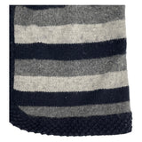 シャネル CHANEL ボーダーカシミヤニットカーディガン P27618 グレー カシミヤ レディース カーディガン