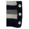 シャネル CHANEL ボーダーカシミヤニットカーディガン P27618 グレー カシミヤ レディース カーディガン
