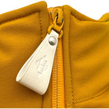 エルメス HERMES レザー切替ダウンベスト イエロー ナイロン メンズ ベスト