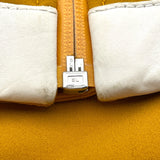 エルメス HERMES レザー切替ダウンベスト イエロー ナイロン メンズ ベスト