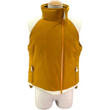 エルメス HERMES レザー切替ダウンベスト イエロー ナイロン メンズ ベスト