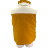 エルメス HERMES レザー切替ダウンベスト イエロー ナイロン メンズ ベスト