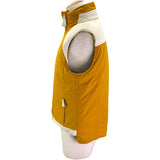 エルメス HERMES レザー切替ダウンベスト イエロー ナイロン メンズ ベスト