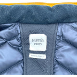 エルメス HERMES レザー切替ダウンベスト イエロー ナイロン メンズ ベスト