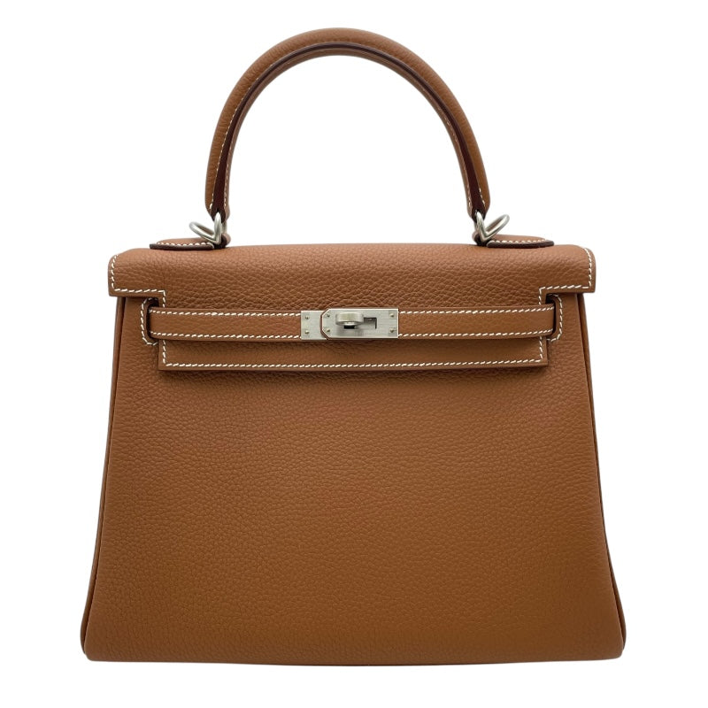 エルメス HERMES ケリー25 内縫い K刻 ゴールド SVマット金具 トゴ
