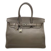 エルメス HERMES バーキン35 □Q刻印 トープ SV金具 トリヨン レディース ハンドバッグ