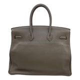エルメス HERMES バーキン35 □Q刻印 トープ SV金具 トリヨン レディース ハンドバッグ