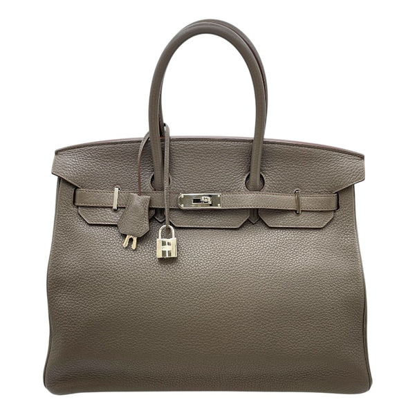 エルメス HERMES バーキン35 □Q刻印 トープ SV金具 トリヨン