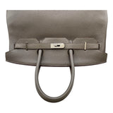 エルメス HERMES バーキン35 □Q刻印 トープ SV金具 トリヨン レディース ハンドバッグ