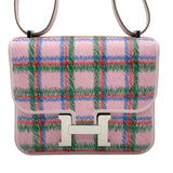エルメス HERMES コンスタンス3ミニ タータン K刻 モーヴペール SV金具 スイフト レディース ショルダーバッグ