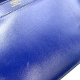 エルメス HERMES ピアノ 〇X刻 ブルー GD金具 ボックスカーフ レディース ハンドバッグ