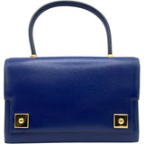 エルメス HERMES ピアノ 〇X刻 ブルー GD金具 ボックスカーフ レディース ハンドバッグ